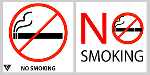 El signo está prohibido fumar